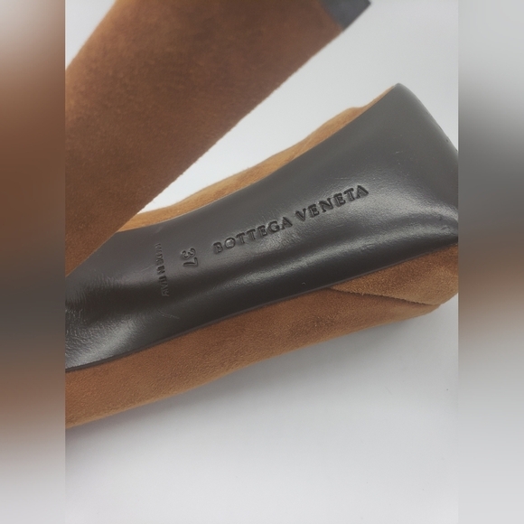 166- Bottega Veneta Women’s Suede Platform Heels Size 37 EU / 6.5 US - Picture 9 of 11